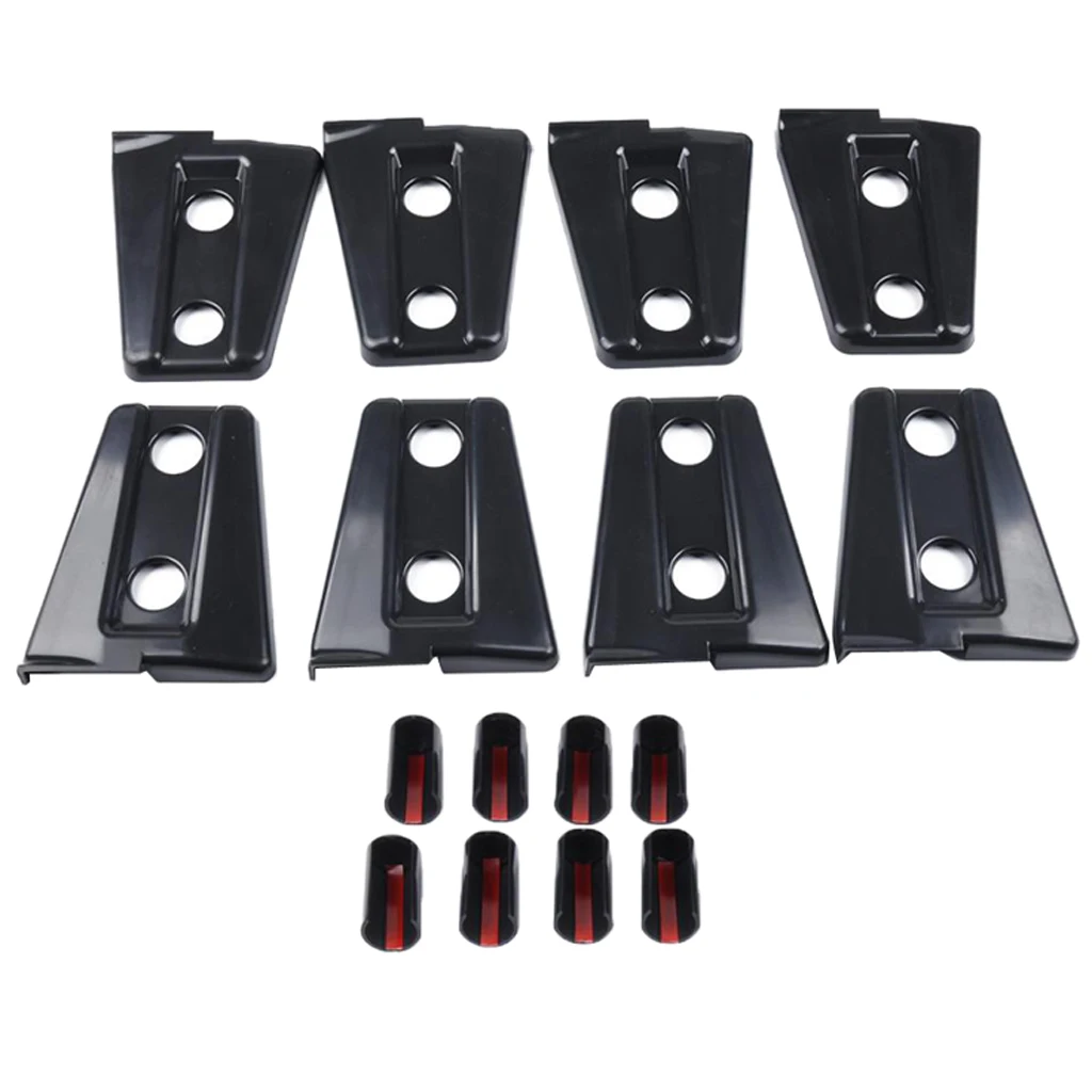 8 шт. ABS боковая Накладка для дверных петель аксессуары для Jeep Wrangler JK 4D 07-18