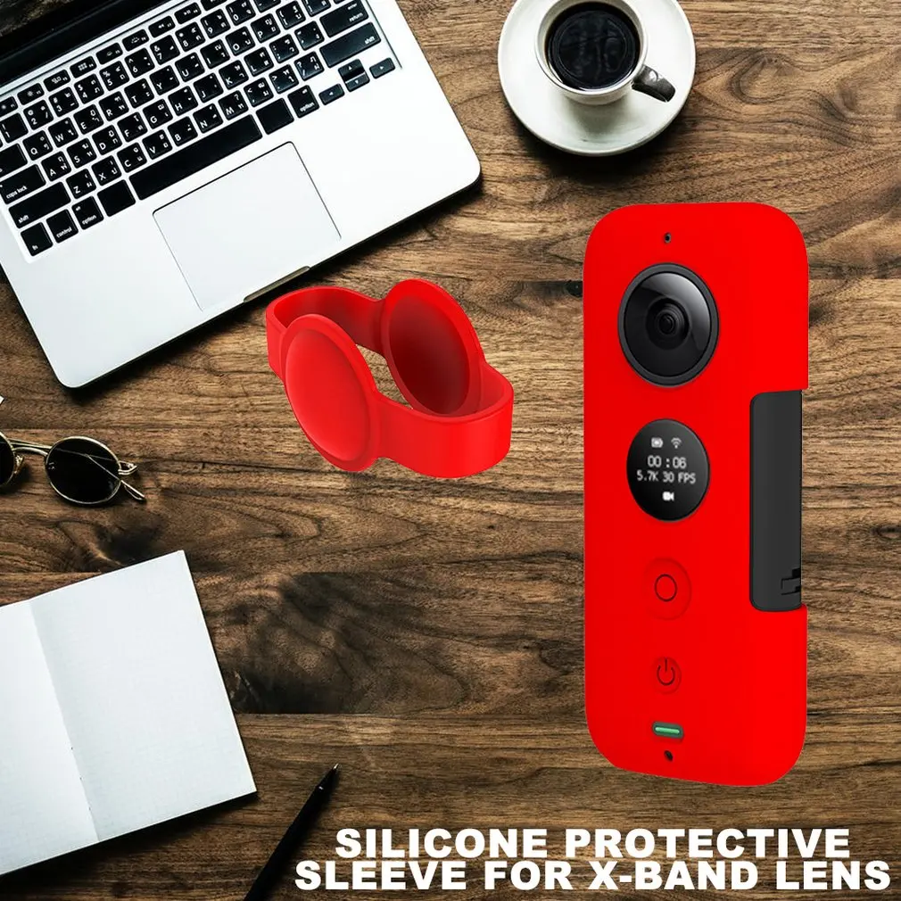 PULUZ силиконовый защитный чехол с крышкой объектива для Insta360 ONE X аксессуары для спортивной камеры