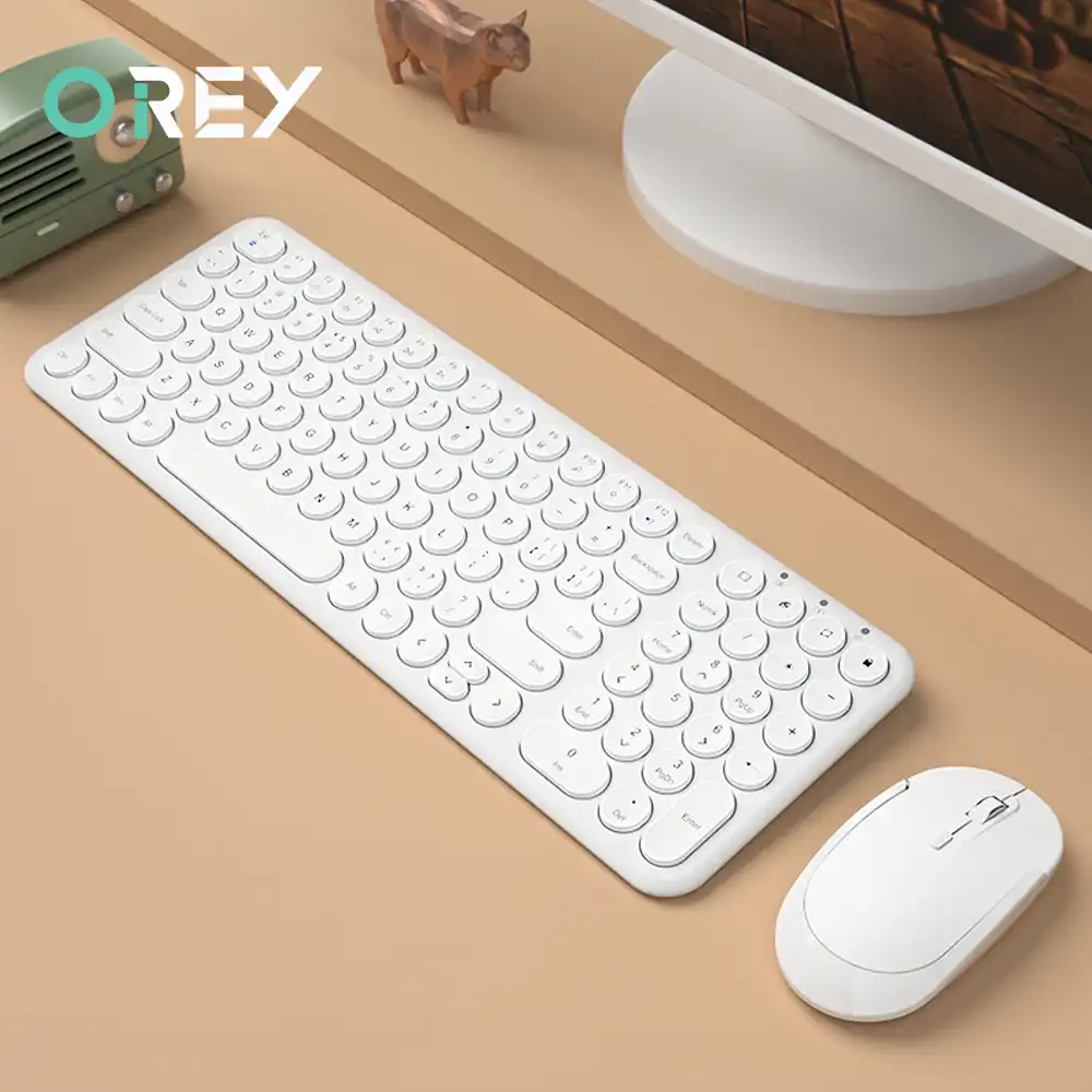 2 4g Wireless Silent Keyboard Ergonomic Mouse Round Keycap Keyboard Gaming Mouse For Macbook Pro Laptop Computer Keyboard Mouse Keyboard Mouse Combos Aliexpress