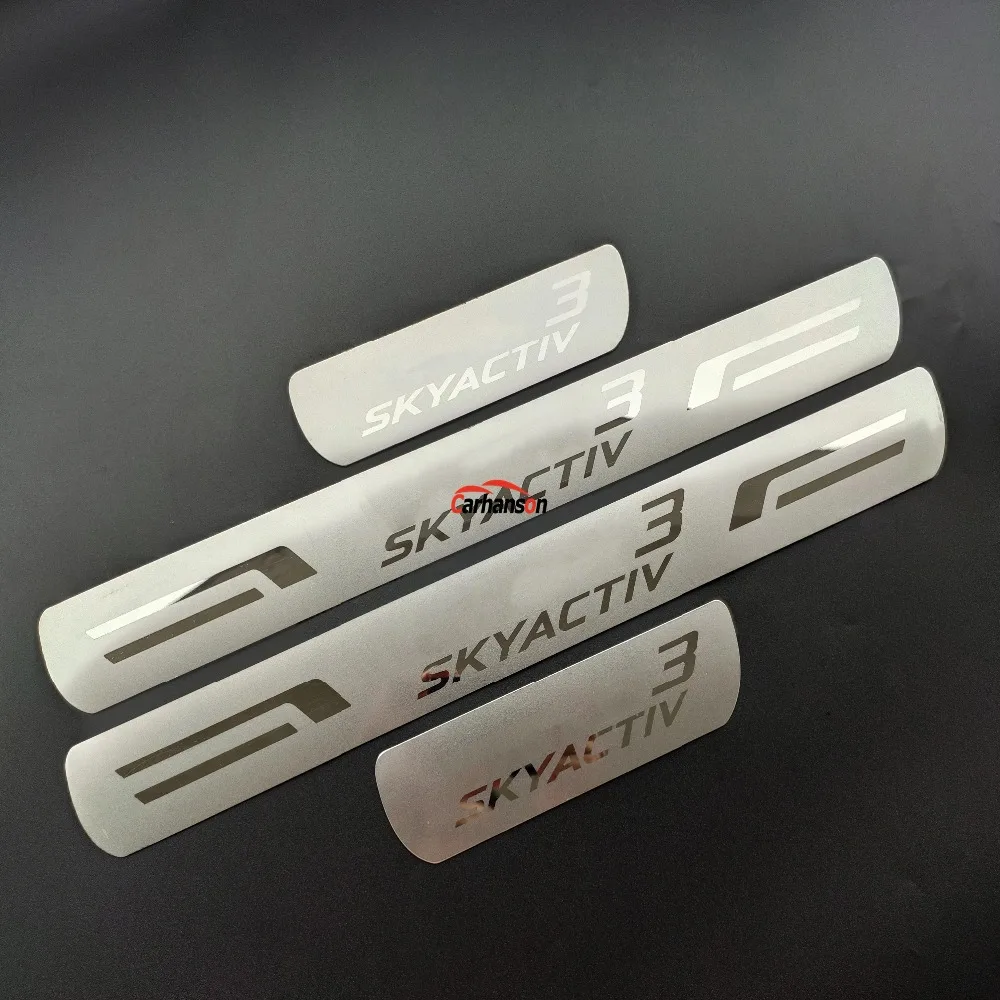 

For Car Styling Accessories 2014 2016 2018 2019 Mazda 3 Stainless Steel Door Sill Trims Protector Pedal Guard Car-Sticker Strips