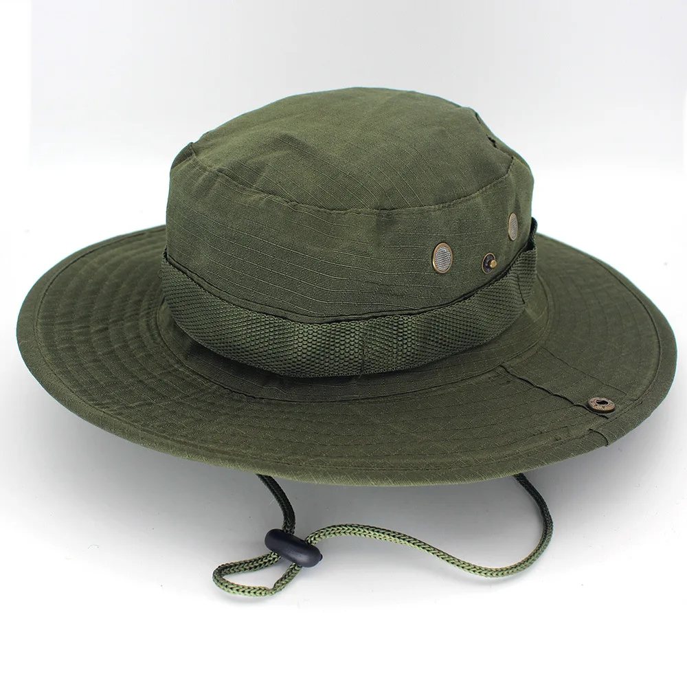 Outdoor Sports Bonnie Hat Breathable Hunting Fishing Wide Brim Cap Sunshade Climbing Camping Hat Foldable Army Tactical Cap