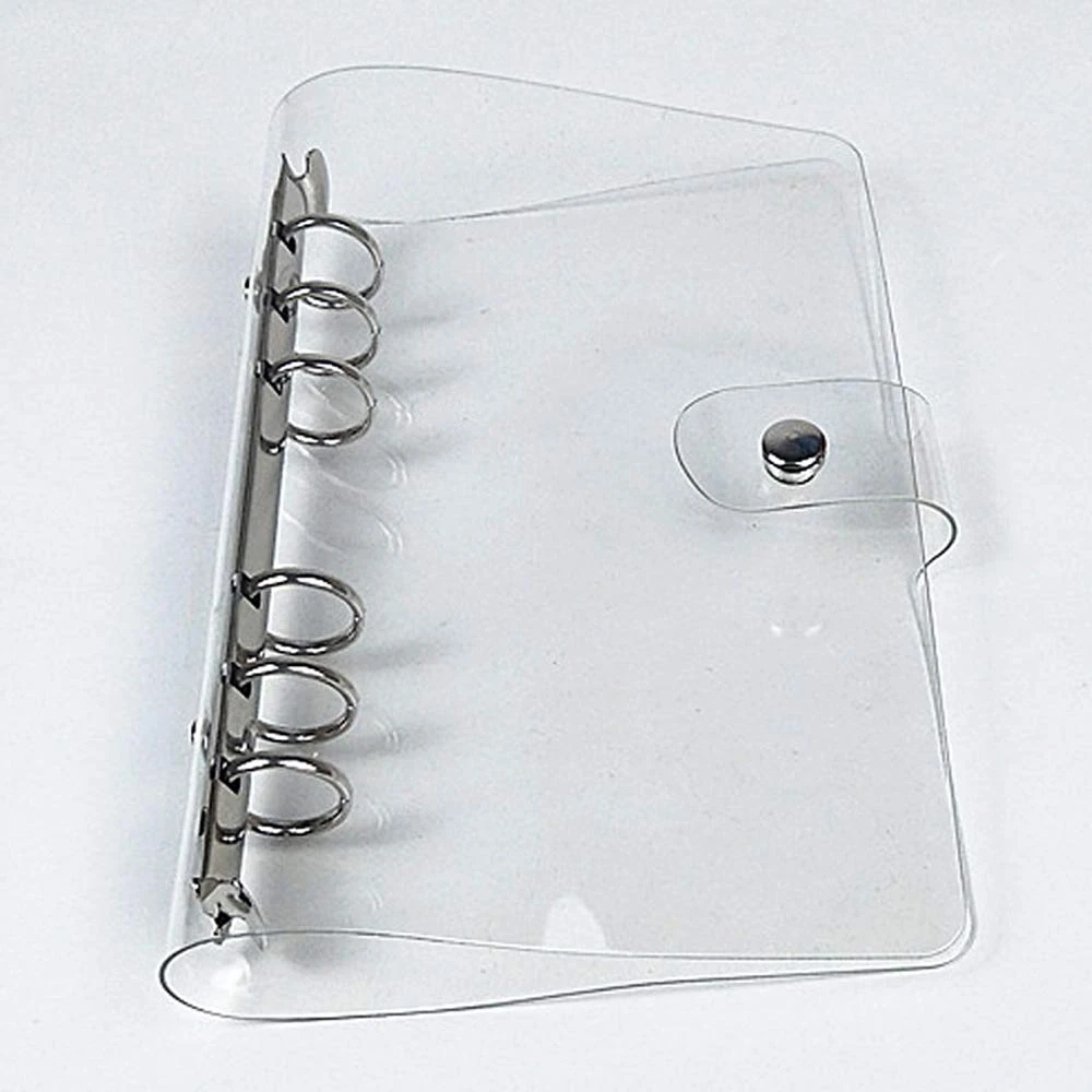 Blue Inner Paper Not Included VANVENE A6 PU Leather Notebook 6 Round Ring Binder Cover for A6 Filler Paper with Magnetic Buckle Closure budgets Binder