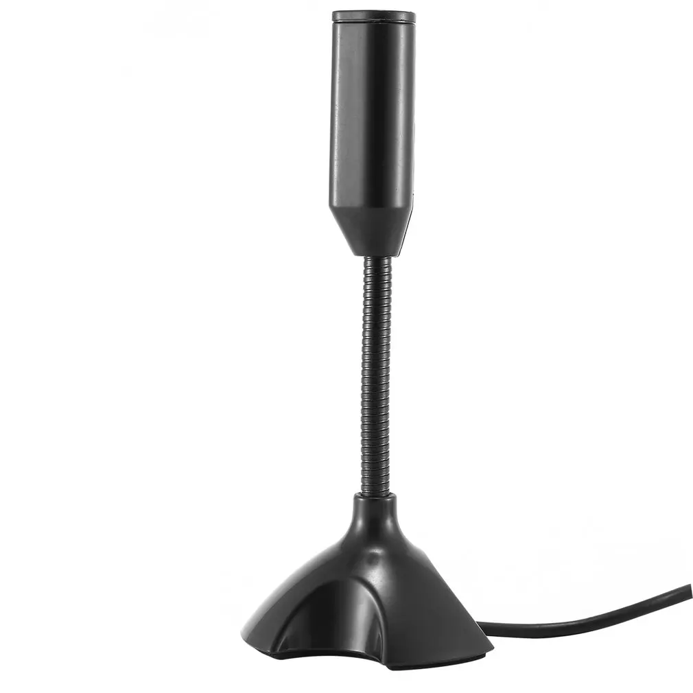 USB емкостная мини-микрофонная Подставка для ПК, ноутбука, ноутбука, онлайн-чата, записывающее черное проводное устройство