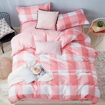 

SlowDream Pink Girl Bedspread Bedding Set Bed Flat Sheet Single Double Duvet Cover Set Euro Adult Child Nordic Bed Linen Set