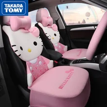 TAKARA TOMY – coussin Hello Kitty en polyester, mignon dessin animé, quatre saisons universel tout compris, soie glacée, pièces automobiles