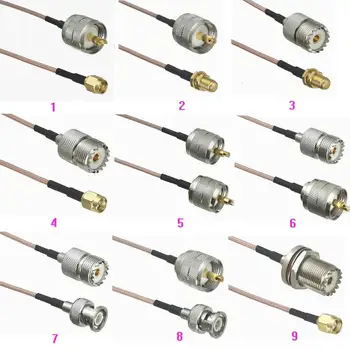 

1Pcs RG316 Cable UHF PL259 SO239 to SMA / UHF / BNC Male Plug & Female Jack Connector RF Jumper Pigtail Straight 4inch~10FT