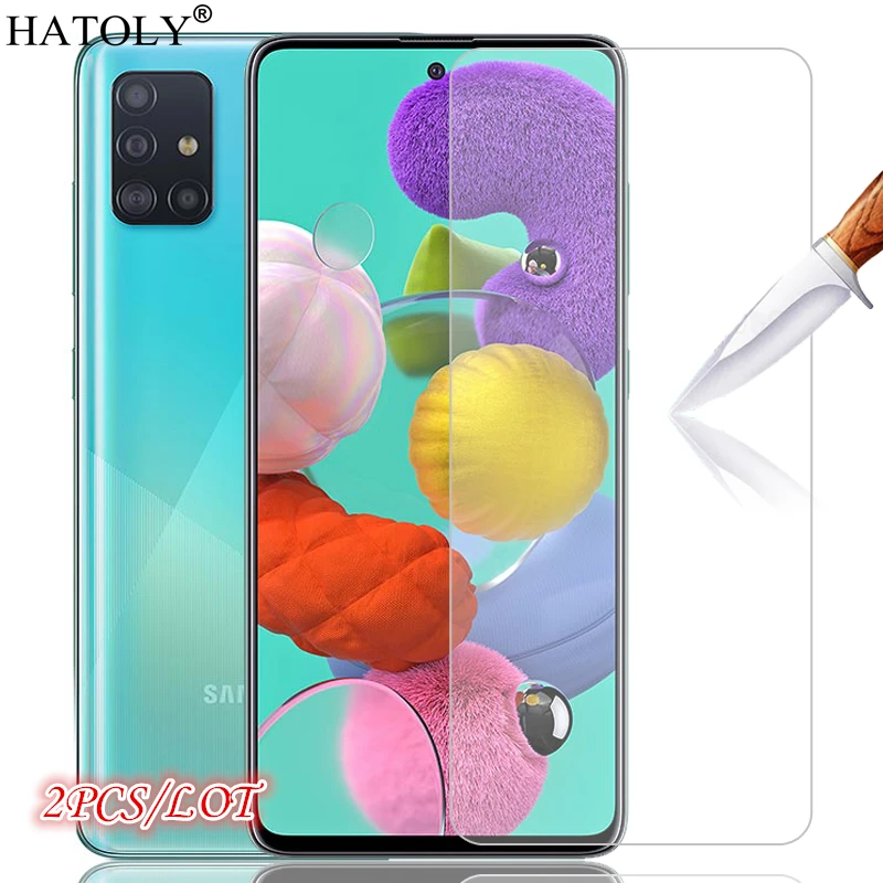 2Pcs Per Samsung Galaxy A51 Protezione Dello Schermo Di Vetro Temperato Di Vetro Per Samsung A51 Hd Ultra-Sottile Pellicola Protettiva Per Samsung A51