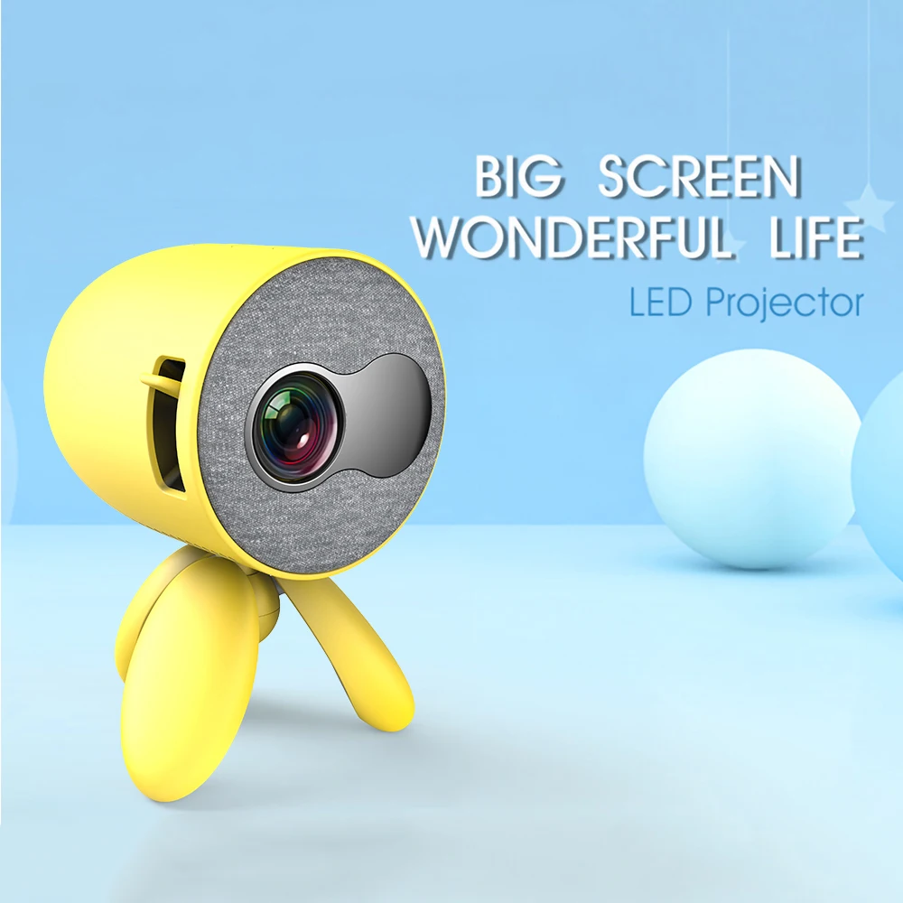 Милый проектор 480*272 пикселей с поддержкой 1080P USB 3D светодиодный видеоплеер для