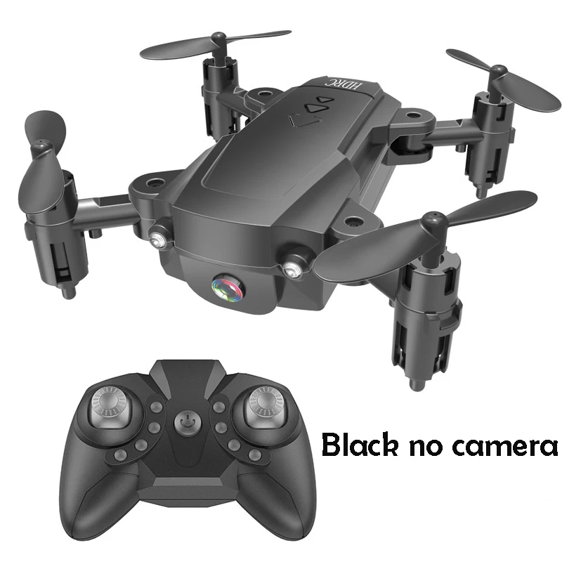 Дешевый складной мини-Дрон 4K HD широкоугольная камера антенна Wi-Fi fpv Квадрокоптер высота удерживает длительный срок службы батареи RC вертолет игрушки - Цвет: No camera black