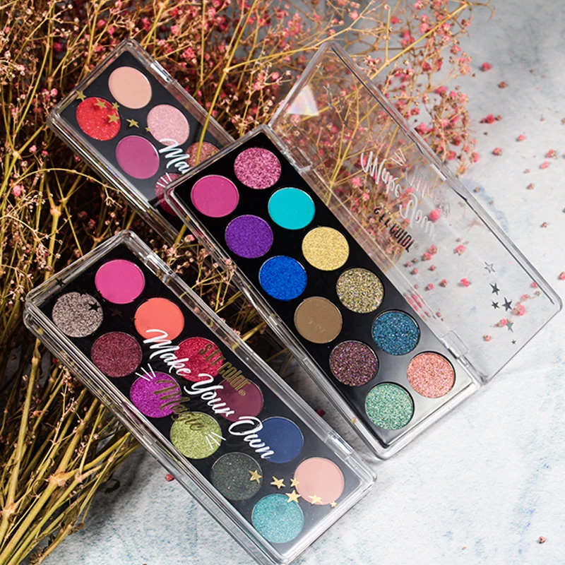 

magic 12 Colors Artist Eyeshadow Palette delicate sticking Shimmer Matte shining luster Eye Shadow Pigments Glitter Smoky Makeup