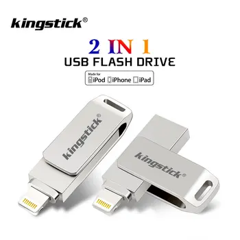 

USB Flash Drive For iPhone X/8/7/7 Plus/6/6s/5/SE/ipad 2 IN 1 Pen Drive Memory Stick 16GB 32GB 64GB 128GB Pendrive usb 2.0