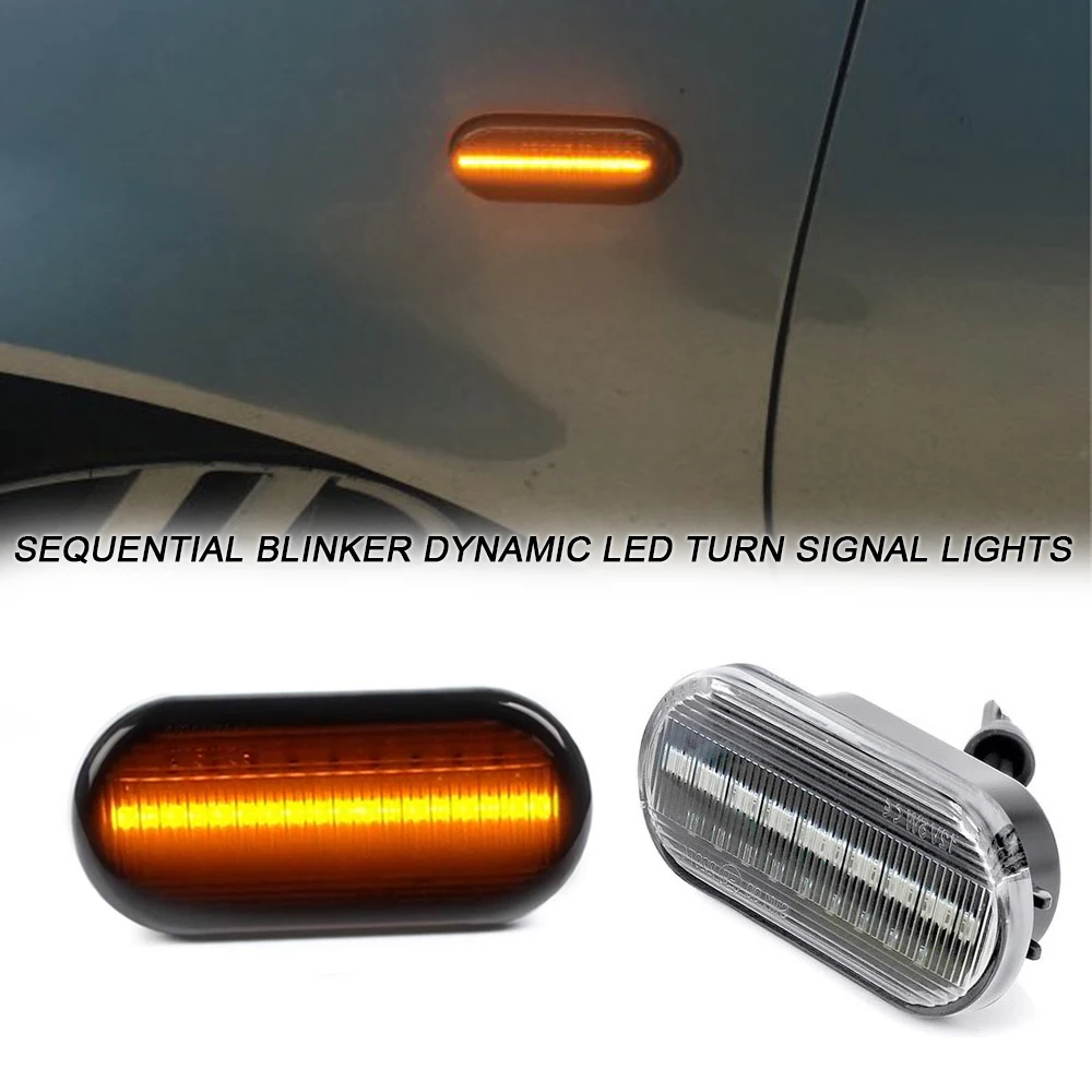 

LED Dynamic Side Marker Turn Signal Lights For VW Up Multivan Transporter T5 Vento Sharan Polo Passat Lupo Golf 3 4 Caddy Beetle