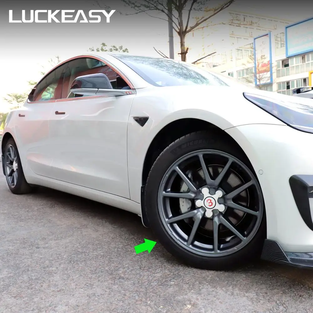 LUCKEASY концентратор Кепки планетарный редуктор двигателя для Tesla модель 3 машинный гараж из 20 дюймов колеса P версия ABS Кепки белый комплект 4 шт./компл