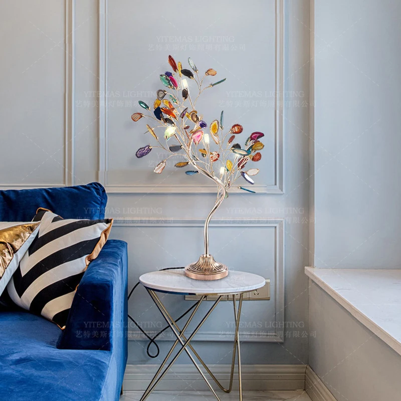 Роскошная золотая прикроватная Напольная Лампа для спальни 220 В Современная