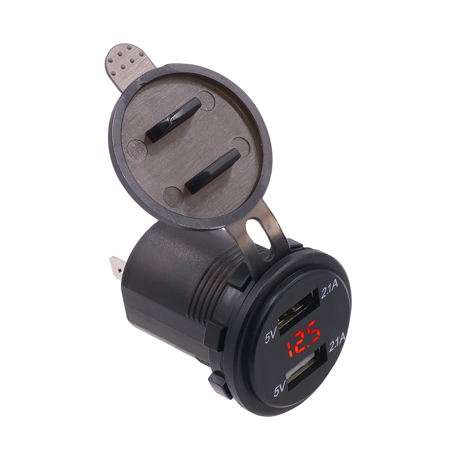 Вольтметр Водонепроницаемый 4.2A Dual USB ABS нейлон для автомобиля мотоцикла ATV RV SUV лодки яхты измеряемое напряжение: 6-38 в измеритель напряжения
