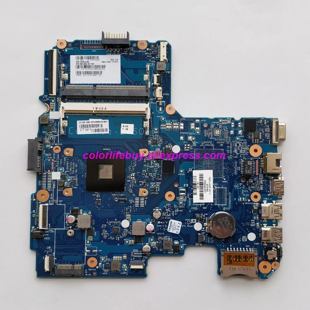 Натуральная 858044-601 858044-001 UMA w A8-7410 Процессор 6050A2822801-MB-A02 материнская плата для