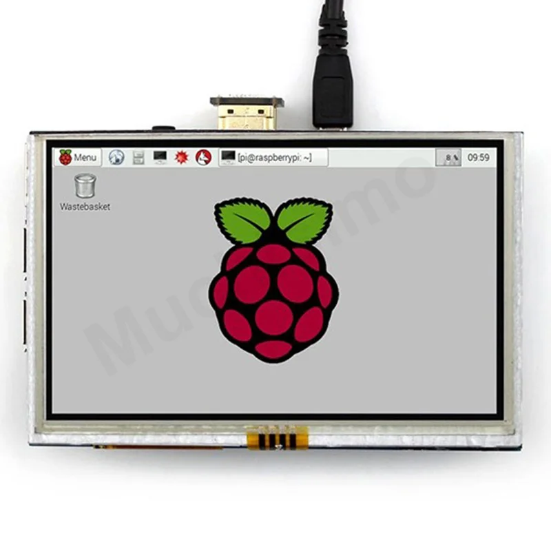 5 дюймов Raspberry Pi 4 Модель B ЖК-дисплей с сенсорным экраном 800 × 480 HDMI TFT монитор+ держатель чехол для Raspberry Pi 4B 3B