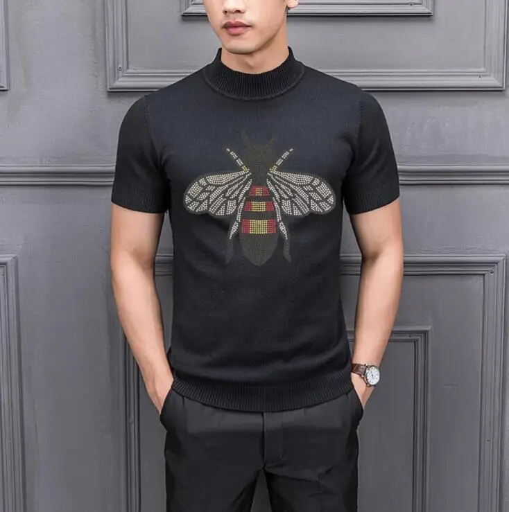 Свитер мужской хлопок со стразами дизайнерские | Мужская одежда