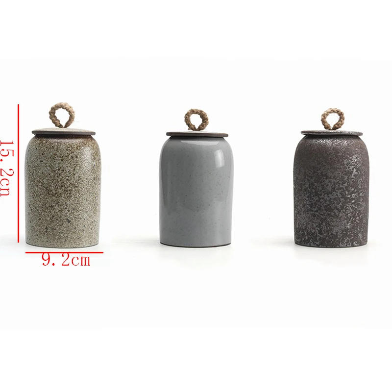 Household Ceramic Sealable Tea Cans Kitchen Condiment Distribution Cans Dried Fruit Candy Storage Home Decoration Ornaments tea tin box tea canister ceramic storage jar