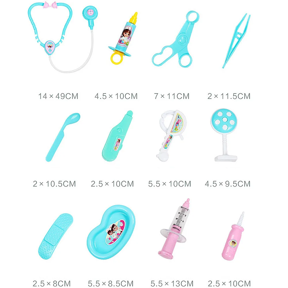 

Kids Baby Simulation Medical Box Toy Pretend Play Emulational Doctor Toy Set with Sound Light Kid Cosplay Dentist Nurse Toy Gift