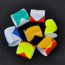 Светоотражающая лента 5 см безопасная лента светоотражающие наклейки Предупреждение льная лента решетка светоотражающая пленка наклейки на тело