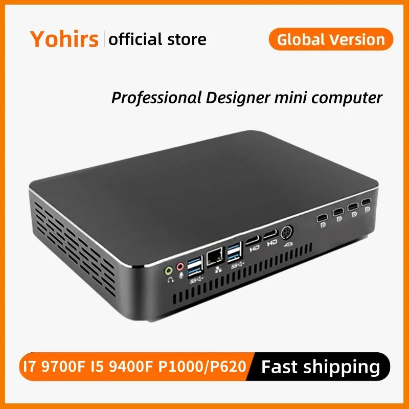 

Powerful Mini Game Computer Core i9 9900T i5 9400F Quadro P1000 4G Mini DP HD2.0 4K Output for High Performance Data Processing
