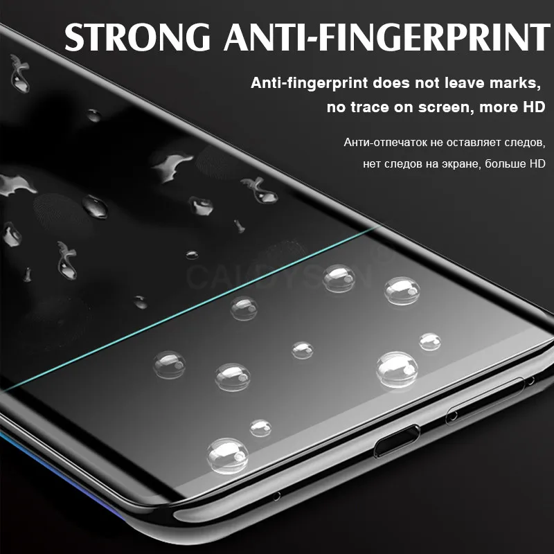 1-2 шт УФ клей полное закаленное стекло крышка для samsung Galaxy S8 S9 S10 Plus Защита экрана для Note 8 9 10 Pro защитное стекло