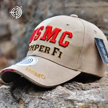 Охотничьи кепки, тактическая бейсбольная кепка для мужчин USMC, темно-синяя бейсболка, бейсболка SEMPER FI, регулируемая хлопковая армейская бейсбольная кепка