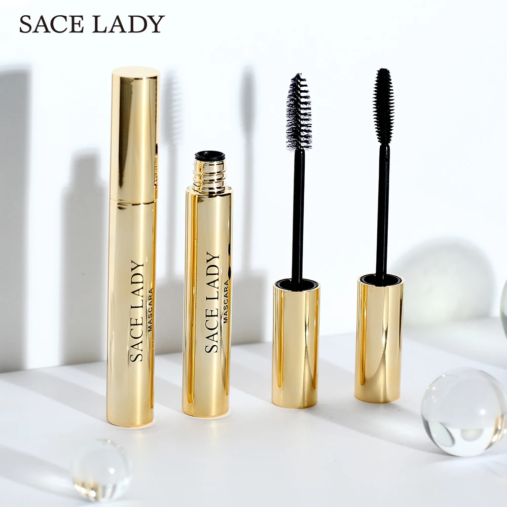 SACE LADY Professional Черная тушь для ресниц 2 стиля водонепроницаемое Волокно ресницы тушь с шелковым волокном толстые ресницы наращивание ресниц макияж глаз