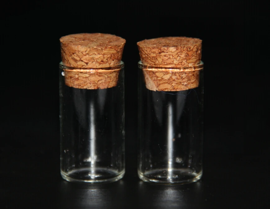 500PCS 22*30mm 5ml Glass Jars Cork Stopper Ornaments DIY Containers Cheap Mini Wish Bottles Jars For Holiday Wedding home Decor