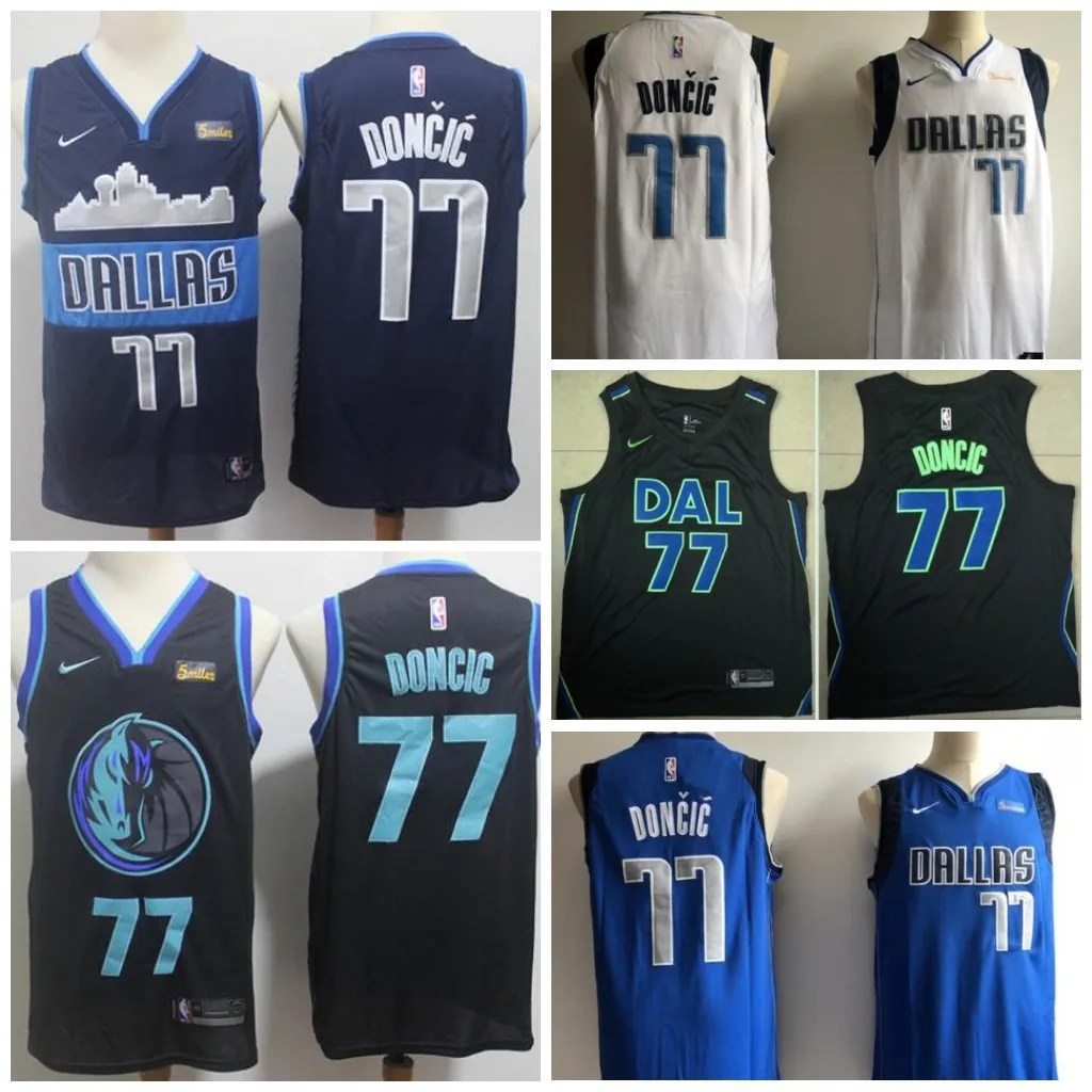 dal A+++ Качественная мужская одежда для взрослых#41 Dirk Nowitzki 77 Luka Doncic Jersey Dallas