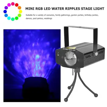

RGB LED Stage Disco Light Remote Control Water Ripples Light Mini Laser Projector with Remote Control for Bar Night Club