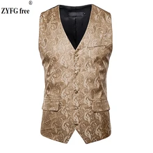 New autumn men casual slim fit suit vest Flower leaf embroidery pattern vest Double pocket Single-breasted suit vest Tops New autumn men casual slim fit suit vest Flower leaf embroidery pattern vest Double pocket Single-breasted suit vest Tops