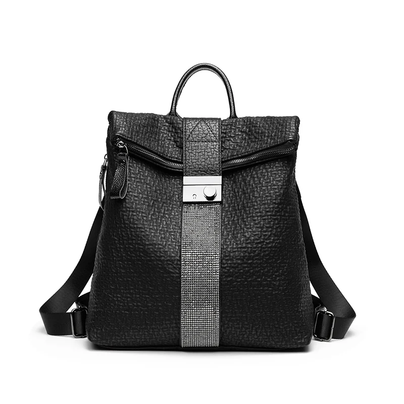 

2019 Women Backpack mochila feminina Casual Multifunction Female Genuine Leather Backpack Retro Shoulder Bag Sac A Dos TravelBag