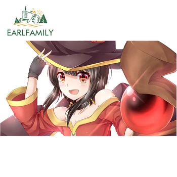 

EARLFAMILY 13cm x 7cm for Konosuba Megumin Waterproof Decal Personality Windshield Window Bumper Car Stickers for Vehicle