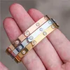 Stainless Steel Cuff Bracelets Bangles For Women Fashion CZ Charm Women Bangle Jewelry Accessories Crystal Bracelet lover Gift 6