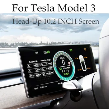 

For Tesla Model 3 S Y Head-Up 10.2 INCH Screen Full LCD Digital Display Dashboard Decoration HUD Accessories Original Car Data