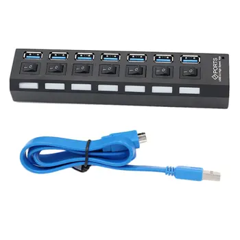 

USB HUB Micro USB 3.0 HUB Splitter With Power Adapter USB 4/7 port Hab High Speed 5Gbps USB Splitter 3.0 HUB For PC accessories