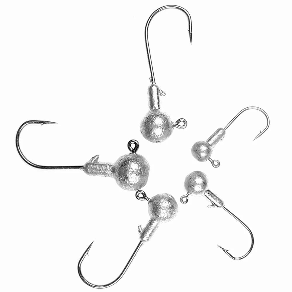 5 шт. 1g 2g 3g с функцией 5g 7g 10g Crank Jig Head крюк свинцовый крючок для рыбалки головы