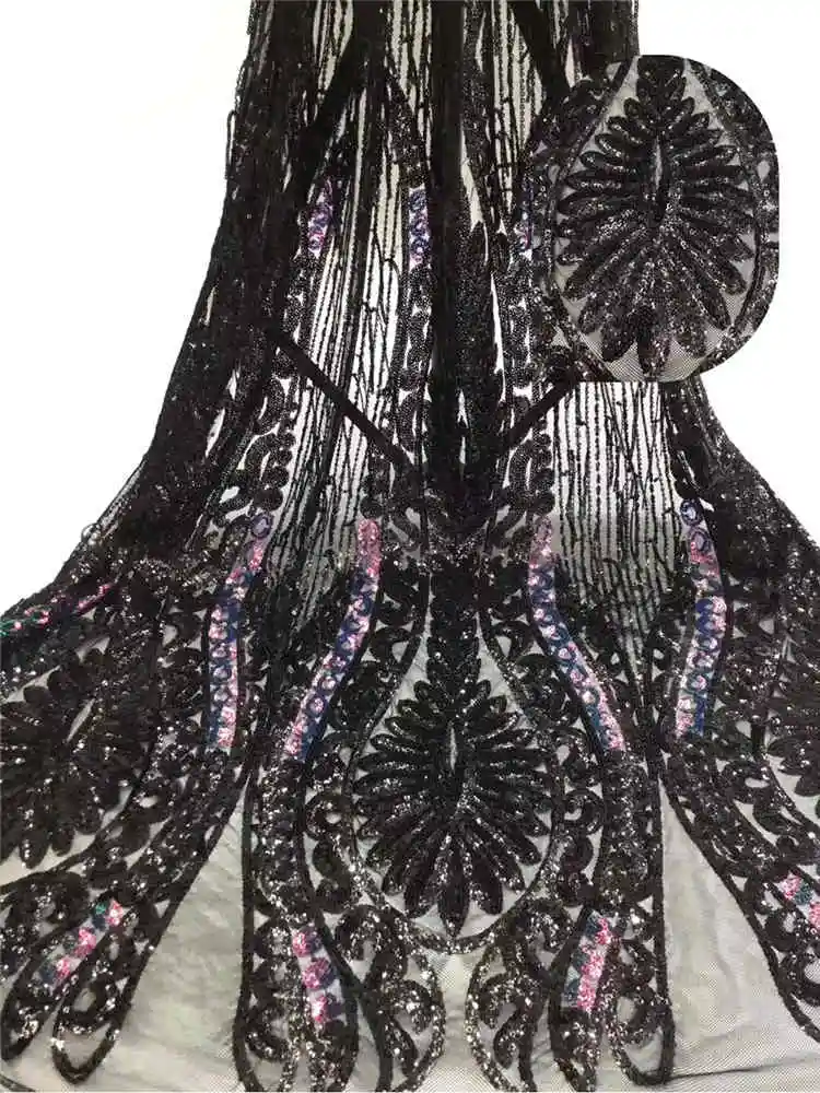 Competitive Prices Super Quality Lace Fabric With Sequins Sequence For Wedding or party Dresses NX842z 5yards/pieces | Дом и сад