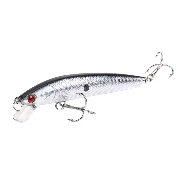 Fishing Lure 7g 10cm Trout Lure 3D Eyes Jigging Lure Swimbait Wobblers Crankbait Hard Lures Plastic Fishing Tackle New Hot Silver