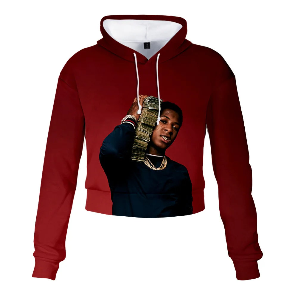 Трансграничной Лидер продаж Америка певица youngboy ни разу не ломались снова 3D Цвет трафаретной печати с завышенной талией с капюшоном