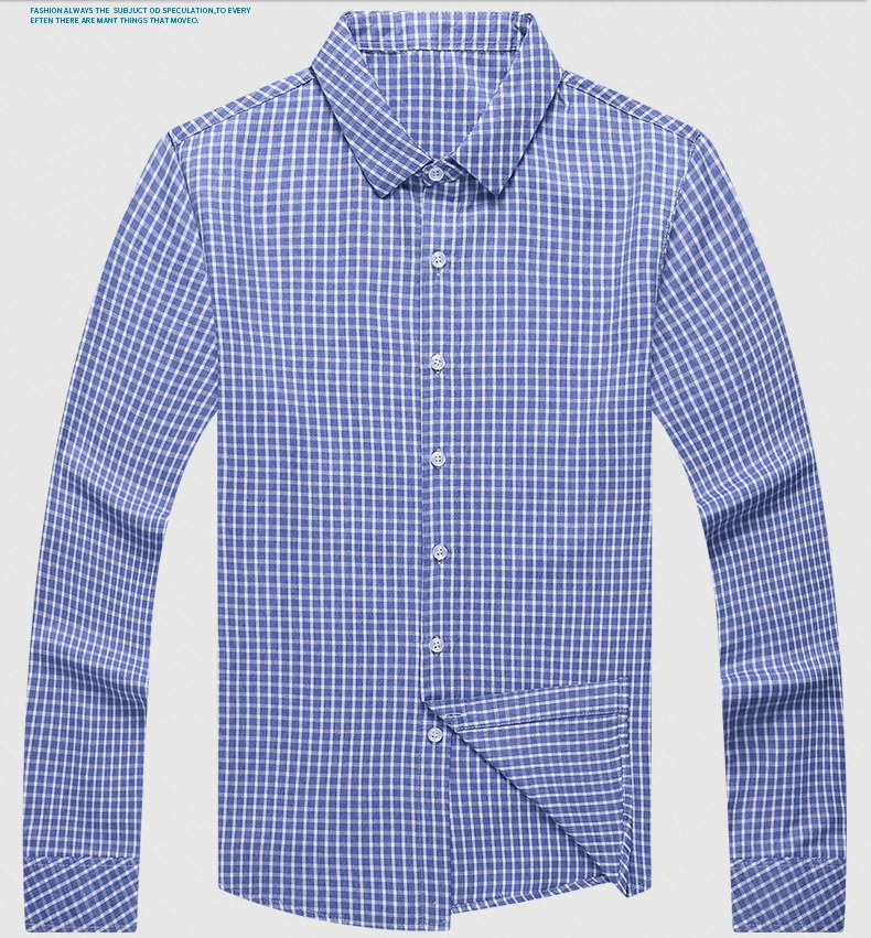 brand casual luxury plaid long sleeve slim fit men shirt streetwear social dress vintage shirts mens fashions jersey 81108