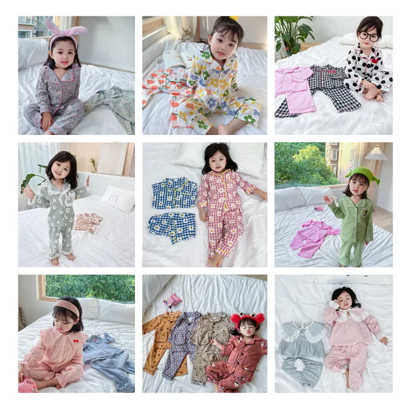 Пижама детская кружевная с длинным рукавом 2 шт./компл.|Комплекты пижам| |