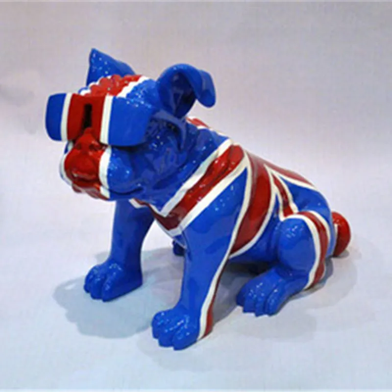 Креативные мультяшные рисунки 35 см бульдог украшение для гостиной рисованная