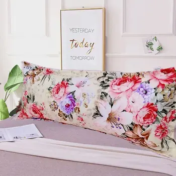 

1pc New Couples 50cm*150cm Beauty Floral Star Printed Pillowcase 100% Cotton Body Hugging Pillow Cover for Bedroom Use Dropship