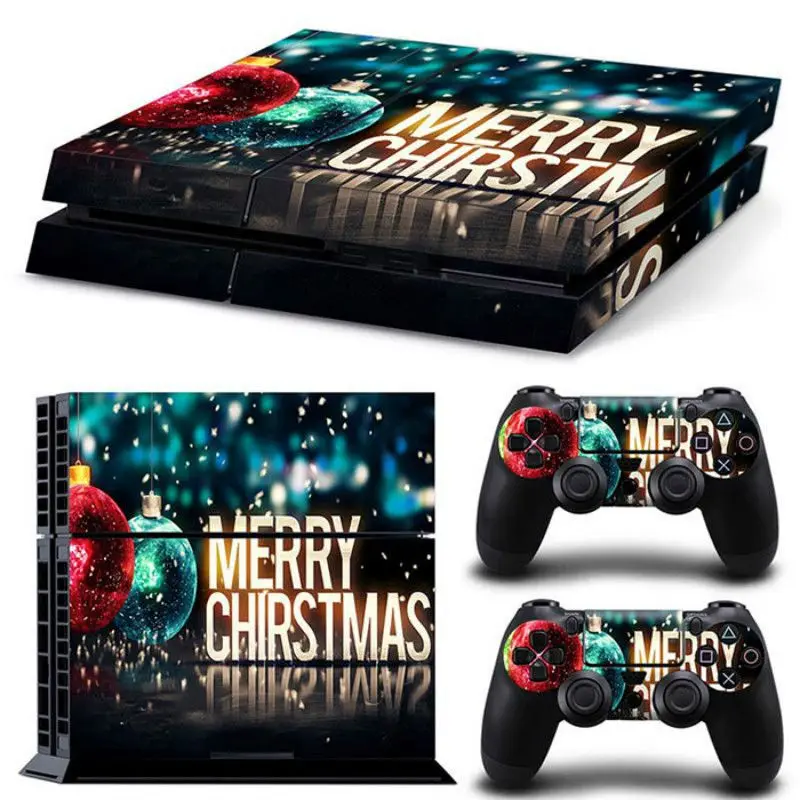 Рождественский дизайн наклейки для PS4 наклейки геймпад джойстик скины чехол для Playstation 4 консоли игровые аксессуары