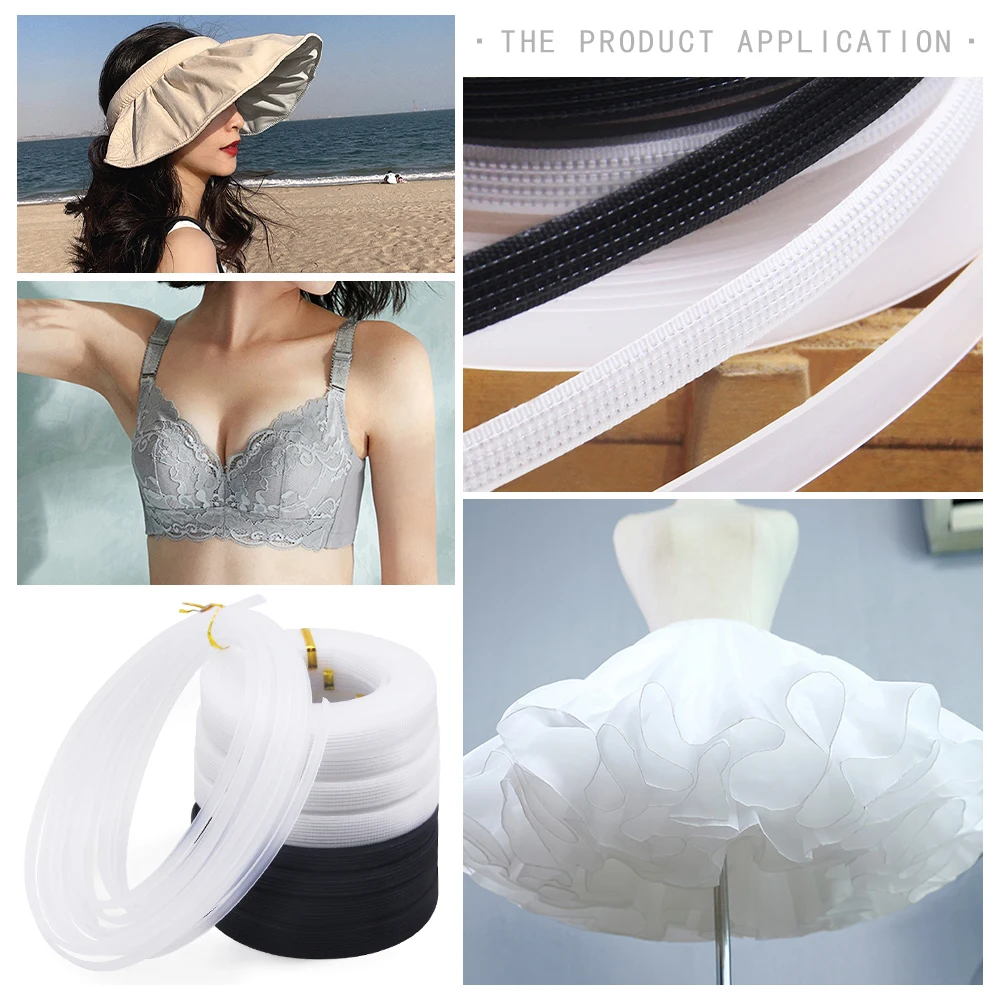 5 Yards Clear White Black Plastic Corset Bone Wedding Dress Support Stereotypes Materials For DIY Crafts Sewing Bra Strip Decor leather phone case craft supplies plastic corset bone