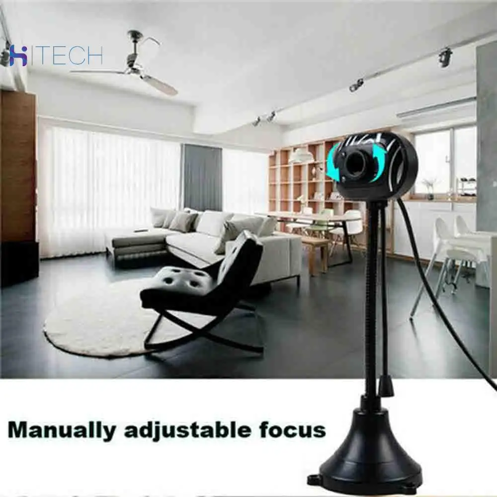 

USB 2.0 Webcam Camera Web Cam with Microphone For PC Laptop Computer Desktop UK