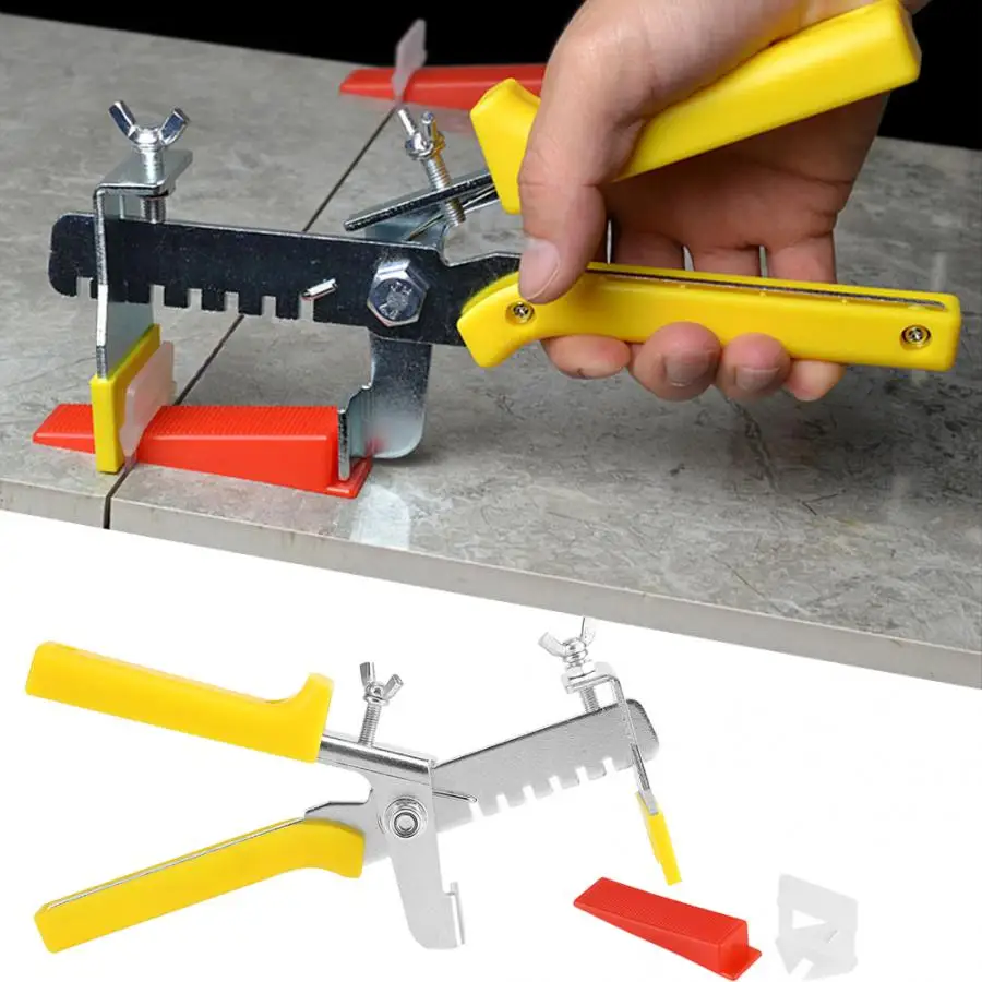 

Floor Wall Plastic Tile Leveling System Tools 600 x Clips + 200 x Wedges + 1 x Pliers Construction Hand Tools Domestic Delivery